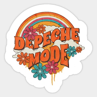 Retro Rainbow - Depeche Mode Sticker